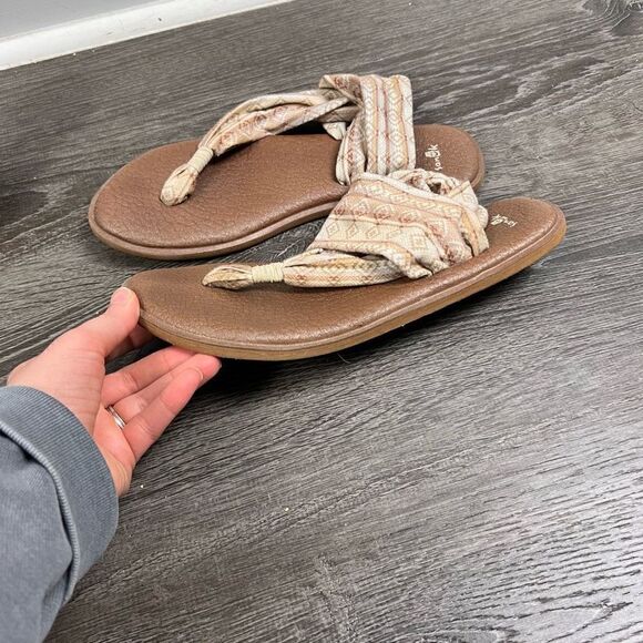 Sanuk yoga bundle of 2 Aztec printed cloth sling mat foam sandal size 9 - Picture 5 of 16
